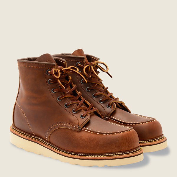 Red Wing Heritage Bot Erkek - Classic Moc - 6-Inchr Rough & Tough Deri - Kahverengi - 49XUVZEGS